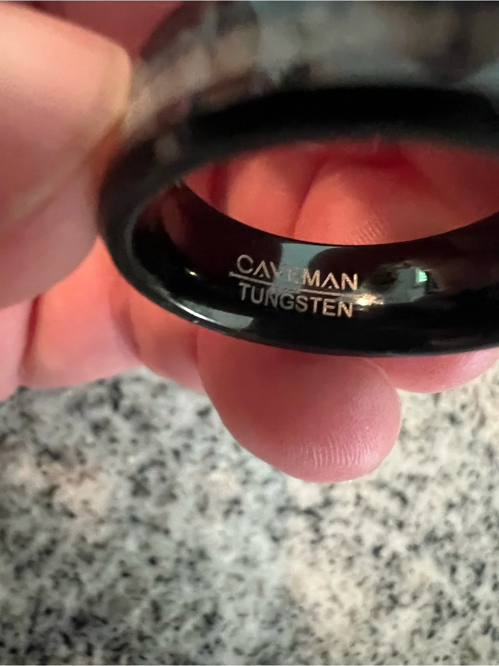 Mens Black Tungsten Ring